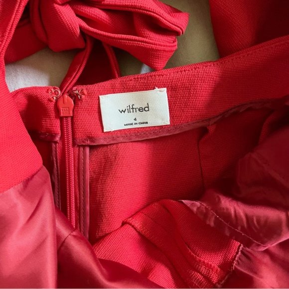 Aritzia Wilfred écoulement Romper in Goji Berry Red Size 4 - Picture 5 of 8